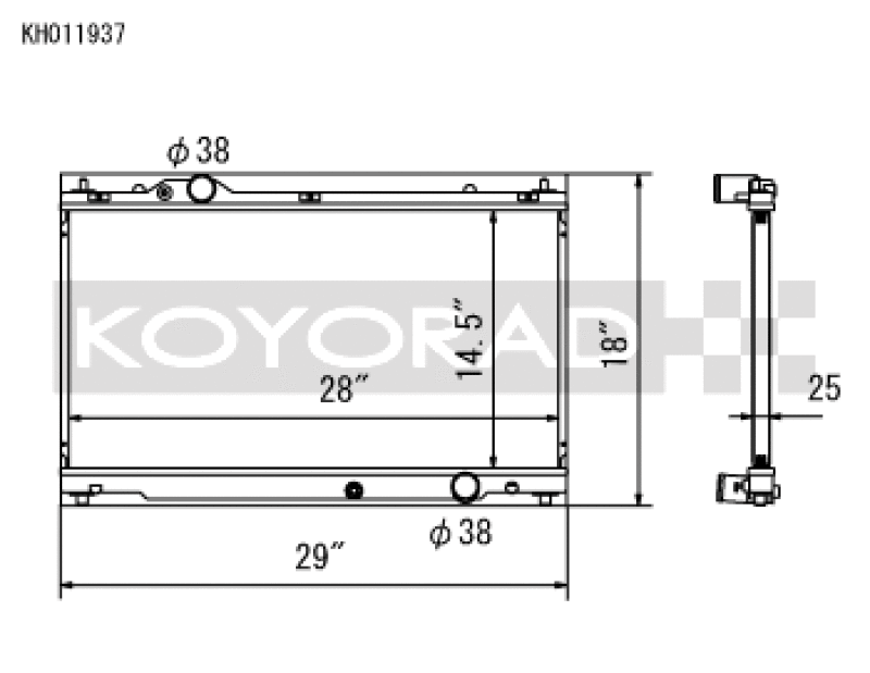 Lexus IS250 Racing Radiator - Koyo - All Aluminum - `06-`13
