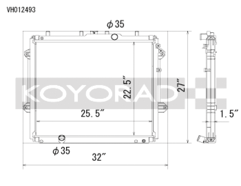 Toyota 4Runner Racing Radiator - Koyo - Aluminum - `10-`20