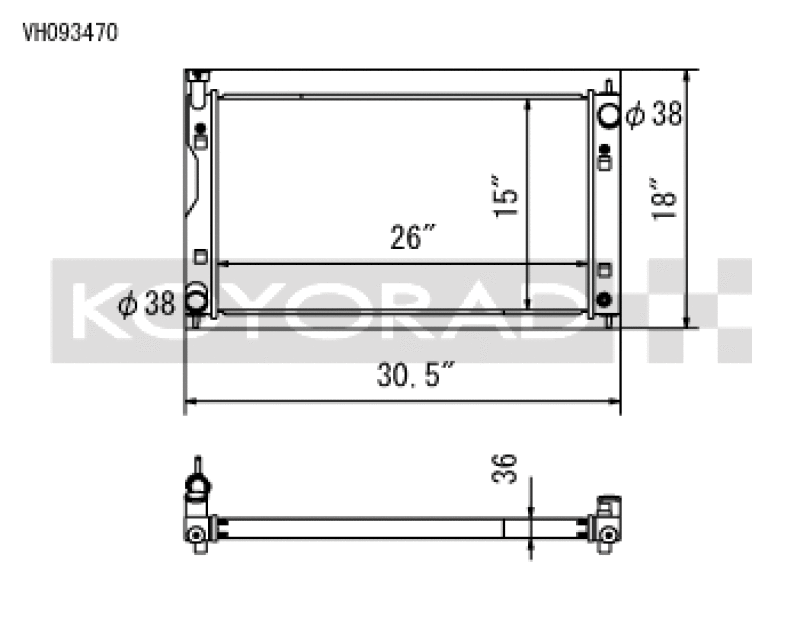 Subaru XV Crosstrek Radiator - Koyo - Aluminum - `18-`22 Subaru XV Crosstrek Radiator - Koyo - Aluminum - `18-`22