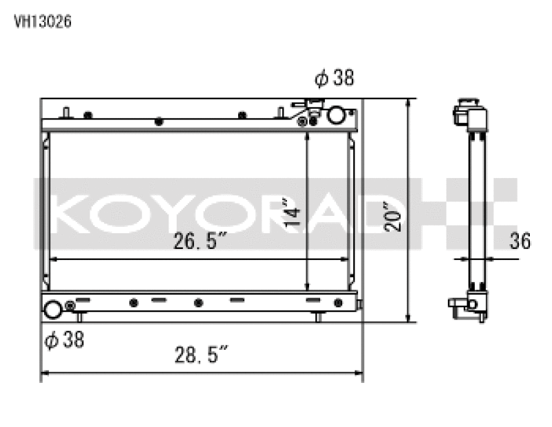 Subaru Forester Radiator - Koyo - Racing All Aluminum - `04-`08
