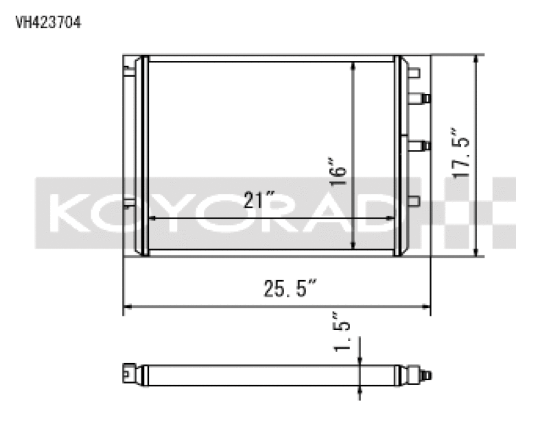 BMW M3 Radiator - Front - Koyo - N-FLO Dual Pass Heat Exchanger - `15-`20