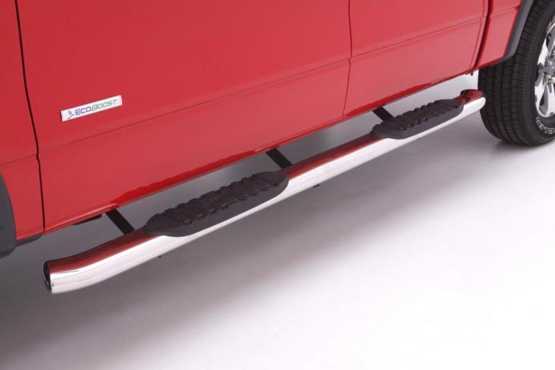 Ford F-150 Nerf Bars - LUND - 5 Inch Curved Oval - Polished - `15-`18
