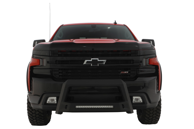GMC Sierra 1500 Bull Bar - Front - LUND - Revolution Bull Bar with LED Light - Light Textured Matte Black/Powder Coat Finish - `19-`22