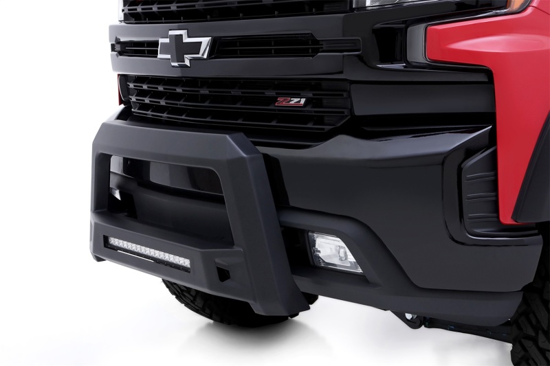 GMC Sierra 1500 Bull Bar - Front - LUND - Revolution Bull Bar with LED Light - Light Textured Matte Black/Powder Coat Finish - `19-`22