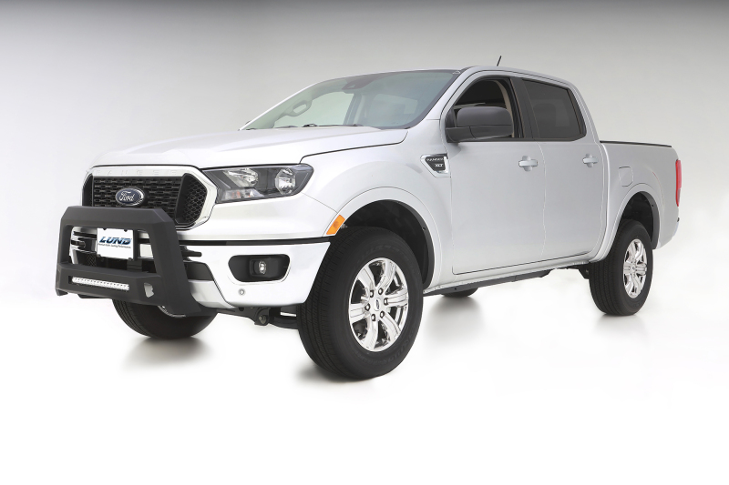 Ford Ranger Bull Bar - Front - LUND - Revolution with LED Light Bar - Light Textured Matte Black - 2019
