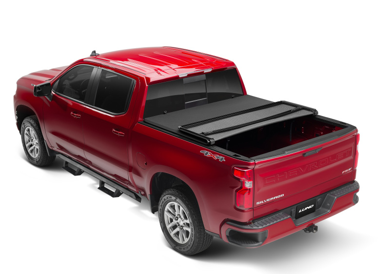 Chevrolet Silverado 1500 Tonneau Cover - LUND - Genesis Elite Tri-Fold - Black - `19-`23 Chevrolet Silverado 1500 Tonneau Cover - LUND - Genesis Elite Tri-Fold - Black - `19-`23