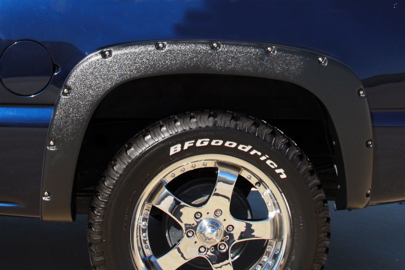 GMC Sierra 2500 Fender Flares - Front and Rear - LUND - RX-Rivet Style, Elite Series - Textured Black - `07-`14
