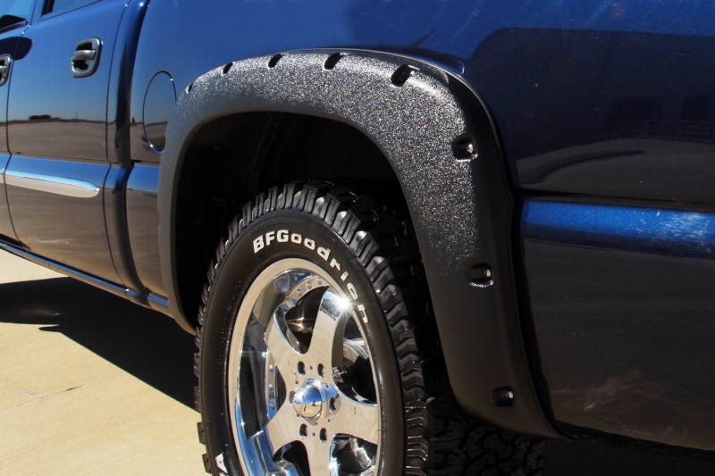 GMC Sierra 2500 Fender Flares - Front and Rear - LUND - RX-Rivet Style, Elite Series - Textured Black - `07-`14