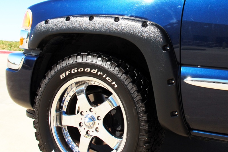 GMC Sierra 2500 Fender Flares - Front and Rear - LUND - RX-Rivet Style, Elite Series - Textured Black - `07-`14