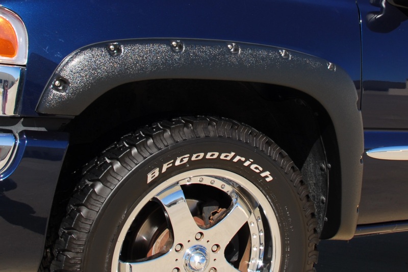 GMC Sierra 2500 Fender Flares - Front and Rear - LUND - RX-Rivet Style, Elite Series - Textured Black - `07-`14