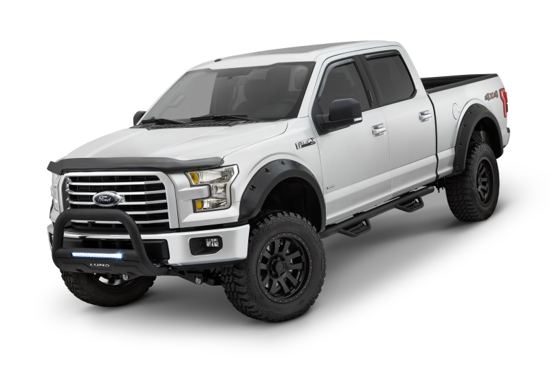 Ford F-250 Super Duty Fender Flares - Front + Rear - LUND - RX-Rivet Style Elite Series - Textured Black - 2017