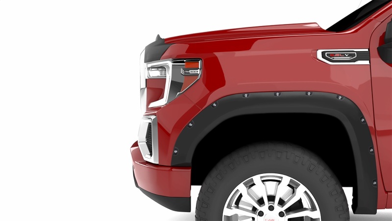 Chevrolet Silverado Fender Flares - Front - LUND - RX-Rivet Style Smooth - Black - `19-`22 Chevrolet Silverado Fender Flares - Front - LUND - RX-Rivet Style Smooth - Black - `19-`22