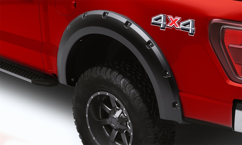 Ford F-150 Fender Flares - Rear - LUND - RX-Rivet Style Smooth - Black - `21-`22 Ford F-150 Fender Flares - Rear - LUND - RX-Rivet Style Smooth - Black - `21-`22