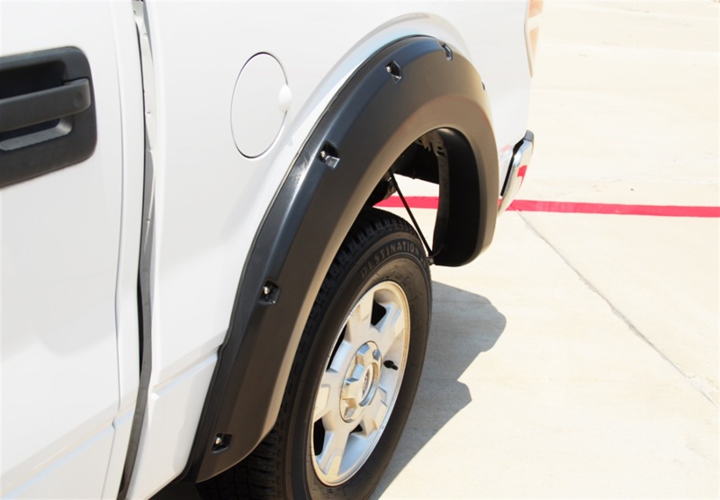 Ford F-150 Fender Flares - Front + Rear - LUND - RX-Rivet Style Smooth Elite Series - Black - `09-`14