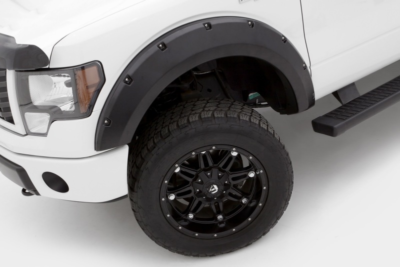 Ford F-150 Fender Flares - Front + Rear - LUND - RX-Rivet Style Smooth Elite Series - Black - `09-`14