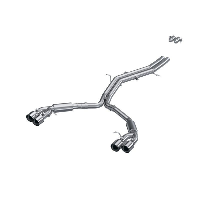 Audi S5 Coupe Performance Exhaust - Quad Rear Exit - MBRP - Cat Back, Armor Pro, T304 Stainless Steel, Quad Tips - `18-`21 Audi S5 Coupe Performance Exhaust - Quad Rear Exit - MBRP - Cat Back, Armor Pro, T304 Stainless Steel, Quad Tips - `18-`21