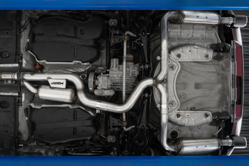 Volkswagen Golf Sportwagen Performance Exhaust - Dual Split Rear - MBRP - Cat Back, Armor Pro, T304 Stainless Steel, 3 in. Diameter, 2.5 in. - `17-`19