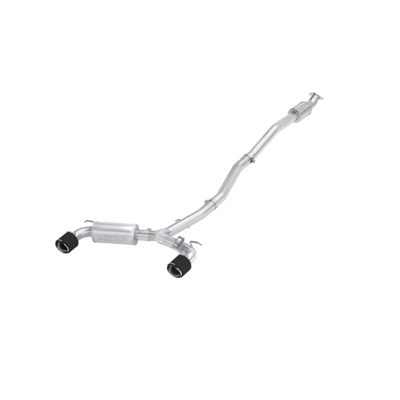 Hyundai Kona N Performance Exhaust - Dual Rear - MBRP - Cat Back, Carbon Fiber Tips, T304 - `22-`23