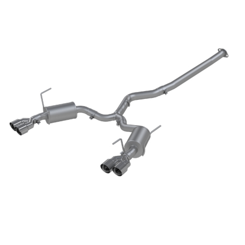 Subaru WRX STI Performance Exhaust - Dual Split Rear Exit - MBRP - Cat Back, T304 Stainless Steel, Street Version - `15-`19