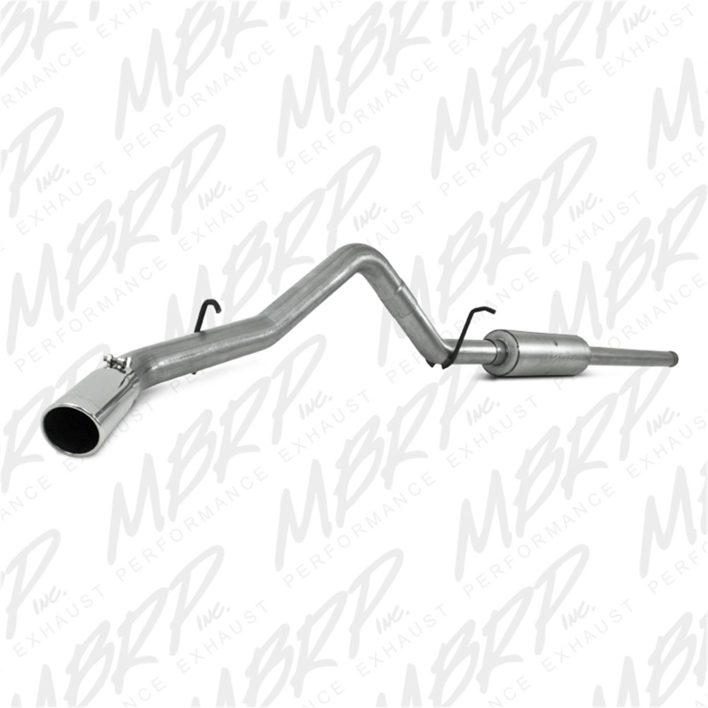Chevrolet 1500 Performance Exhaust - Single Side Exit - MBRP - Cat Back, Armor Lite, Aluminized Steel - 2009 Chevrolet 1500 Performance Exhaust - Single Side Exit - MBRP - Cat Back, Armor Lite, Aluminized Steel - 2009