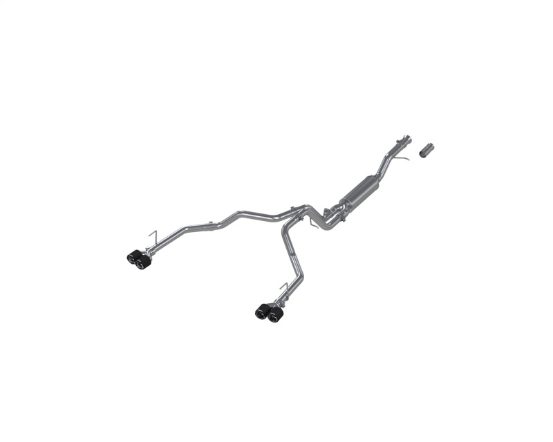 GMC Yukon Performance Exhaust - Rear - MBRP - Armor Pro Cat Back Dual Split Rear Exit with Quad Carbon Fiber Tips - `21-`27