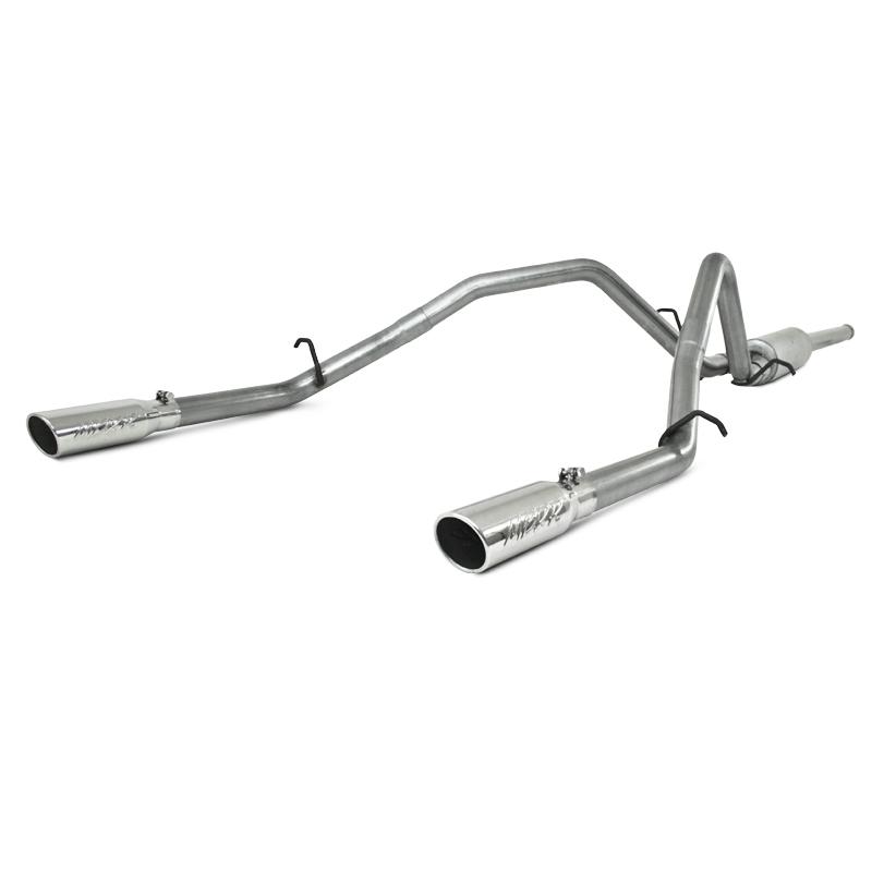 GMC 1500 Performance Exhaust - Dual Split Rear - MBRP - Armor Lite Cat Back - Aluminized - 2009