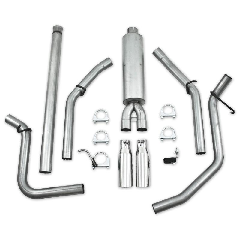 GMC 1500 Performance Exhaust - Dual Split Rear - MBRP - Armor Lite Cat Back - Aluminized - 2009