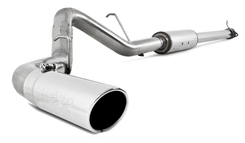 GMC Sierra 2500 HD Performance Exhaust - MBRP - Cat-Back, Single Side Exit, Armor Lite (Aluminized Steel), 3.5 in. Tubing, 4 in. Stainless Steel Tip - `11-`19
