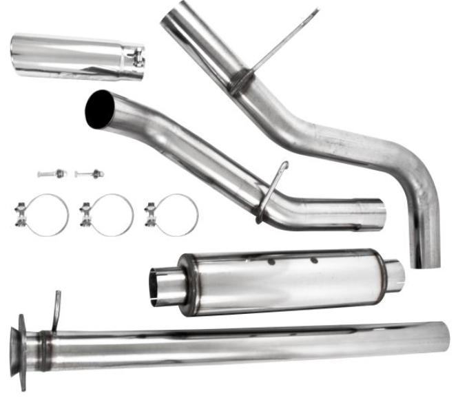 GMC Sierra 2500 HD Performance Exhaust - MBRP - Cat-Back, Single Side Exit, Armor Lite (Aluminized Steel), 3.5 in. Tubing, 4 in. Stainless Steel Tip - `11-`19