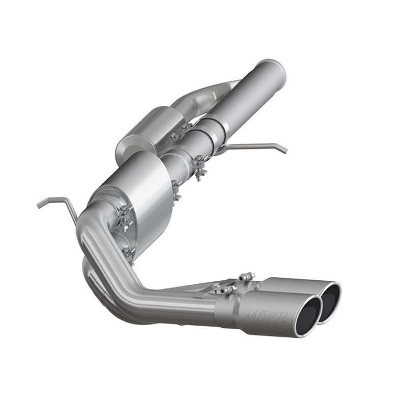 Chevrolet Silverado 1500 Performance Exhaust - Pre-Axle Dual Side Exit - MBRP - Armor Lite - Cat Back, 3in., Aluminized Steel - 2019 Chevrolet Silverado 1500 Performance Exhaust - Pre-Axle Dual Side Exit - MBRP - Armor Lite - Cat Back, 3in., Aluminized Steel - 2019