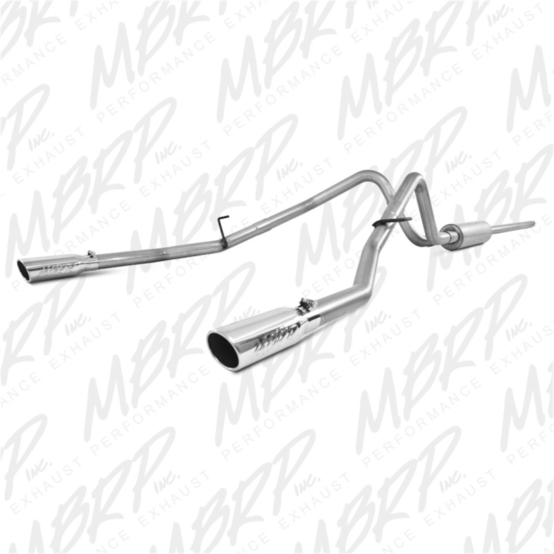 Ford F150 Performance Exhaust - Dual Split Rear - MBRP - Cat Back, Armor Lite, Aluminized Steel - `04-`08