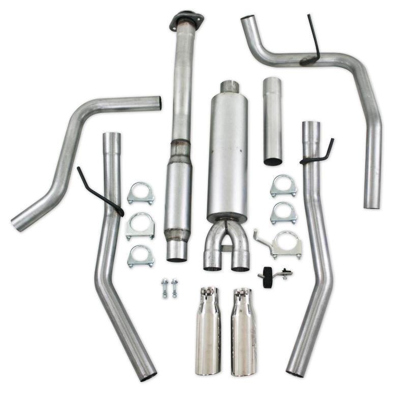 Ford F-150 Performance Exhaust - Rear - MBRP - Cat Back, Dual Split Rear Exit, Aluminized, Armor Lite - 2011