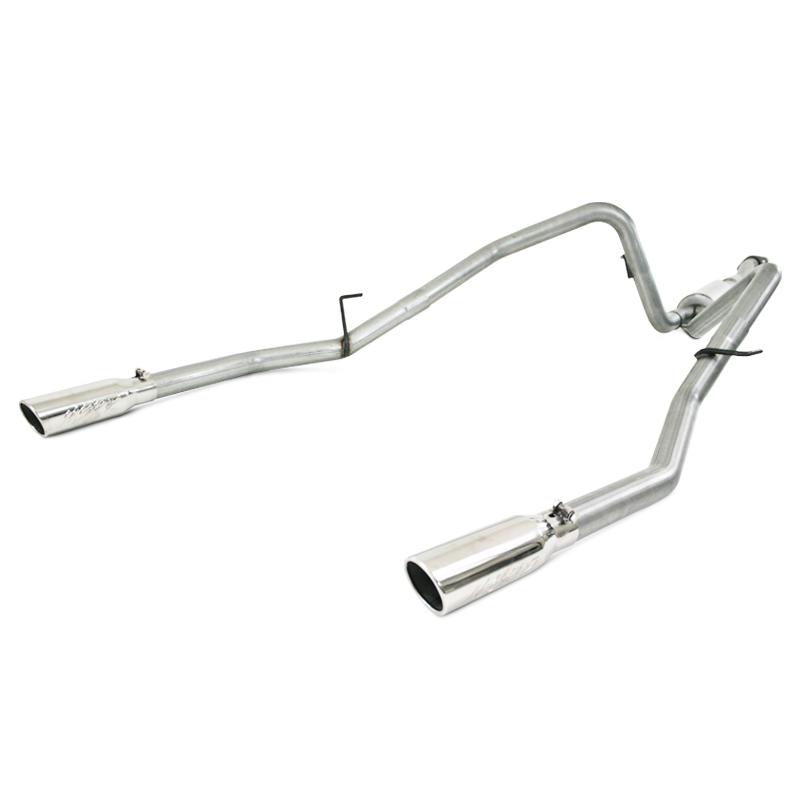 Ford F-150 Performance Exhaust - Rear - MBRP - Cat Back, Dual Split Rear Exit, Aluminized, Armor Lite - 2011