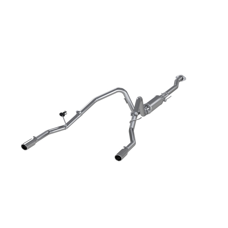 Ford F-150 Performance Exhaust - Rear - MBRP - Cat-Back, Dual Split Rear Exit, Armor Lite, Aluminized Steel, 3.5 in Tips - `11-`12