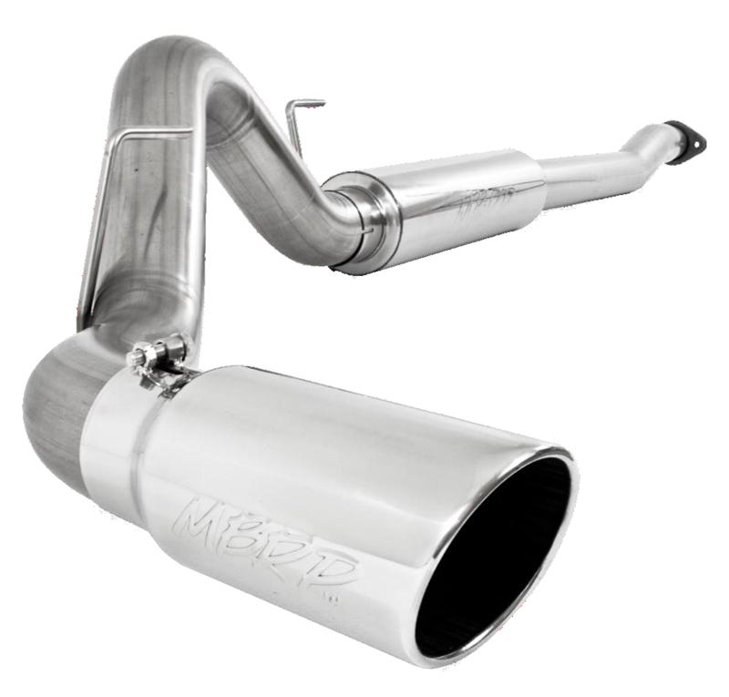 Ford F-150 Performance Exhaust - MBRP - Cat Back, Single Side Exit, Armor Plus T409 Stainless Steel, 4 in. Piping, 5 in. Tip - `11-`13