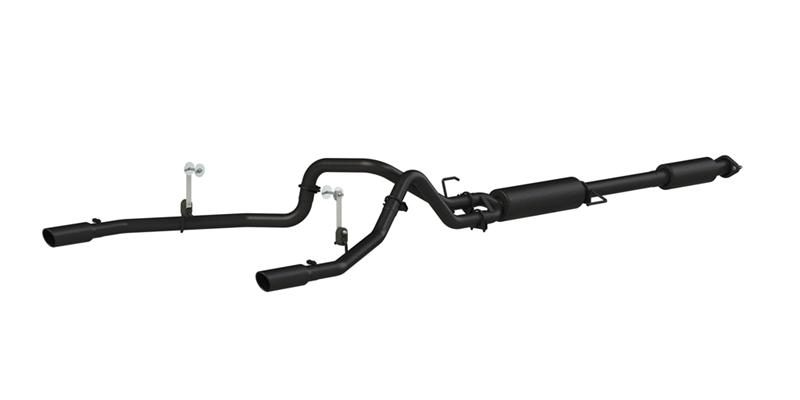 Ford F-150 Performance Exhaust - Dual Rear Exit - MBRP - Cat Back ARMOR BLK - Black - 2015