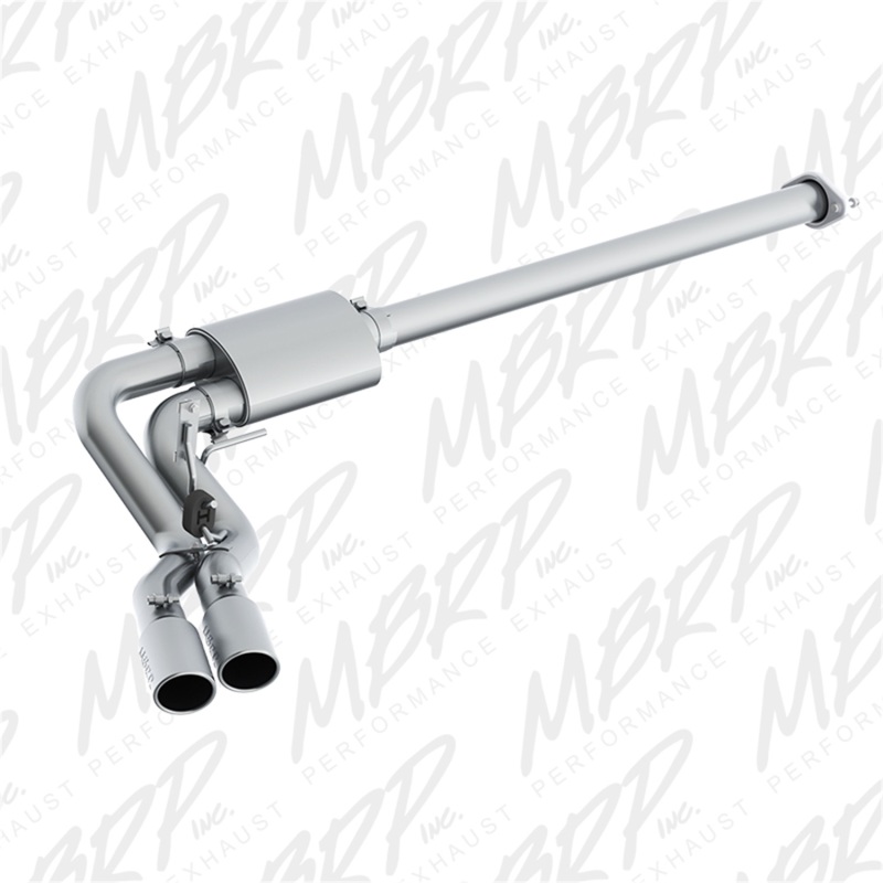 Ford F-150 Performance Exhaust - Single Side Pre-Axle Dual Exit - MBRP - Cat Back, Armor Pro, T304 Stainless Steel - `15-`16