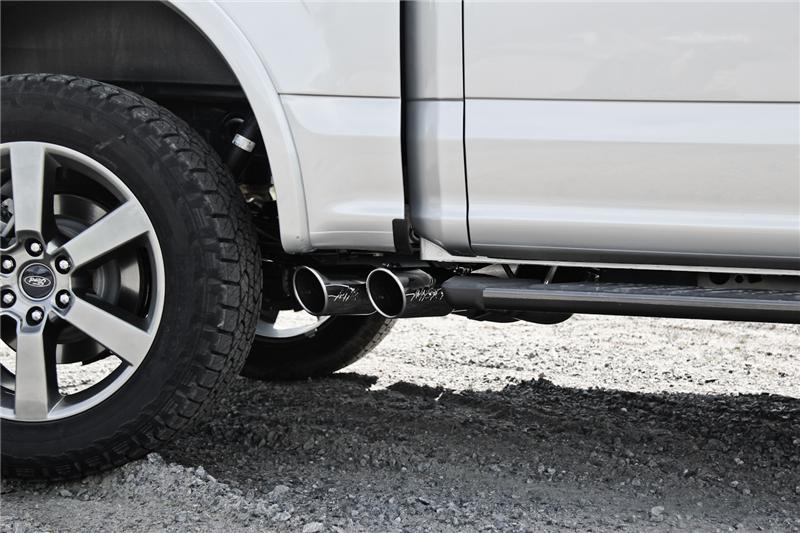 Ford F-150 Performance Exhaust - Single Side Pre-Axle Dual Exit - MBRP - Cat Back, ARMOR LITE Series - `15-`16