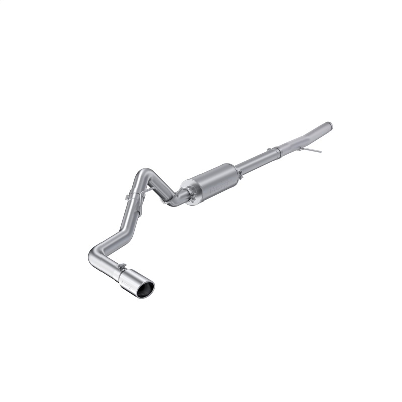 Ford Ranger Performance Exhaust - Single Side Exit - MBRP - Armor Lite Cat Back, Aluminized Steel, 3 in. Tubing, 4 in. OD Polished Tip - 2024+