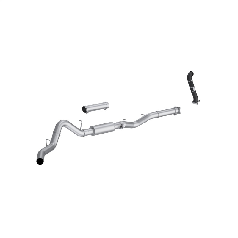 GMC Sierra 2500HD Performance Exhaust - Single Side Exit - MBRP - Cat Back Armor Lite with Downpipe, Aluminized Steel - 2005