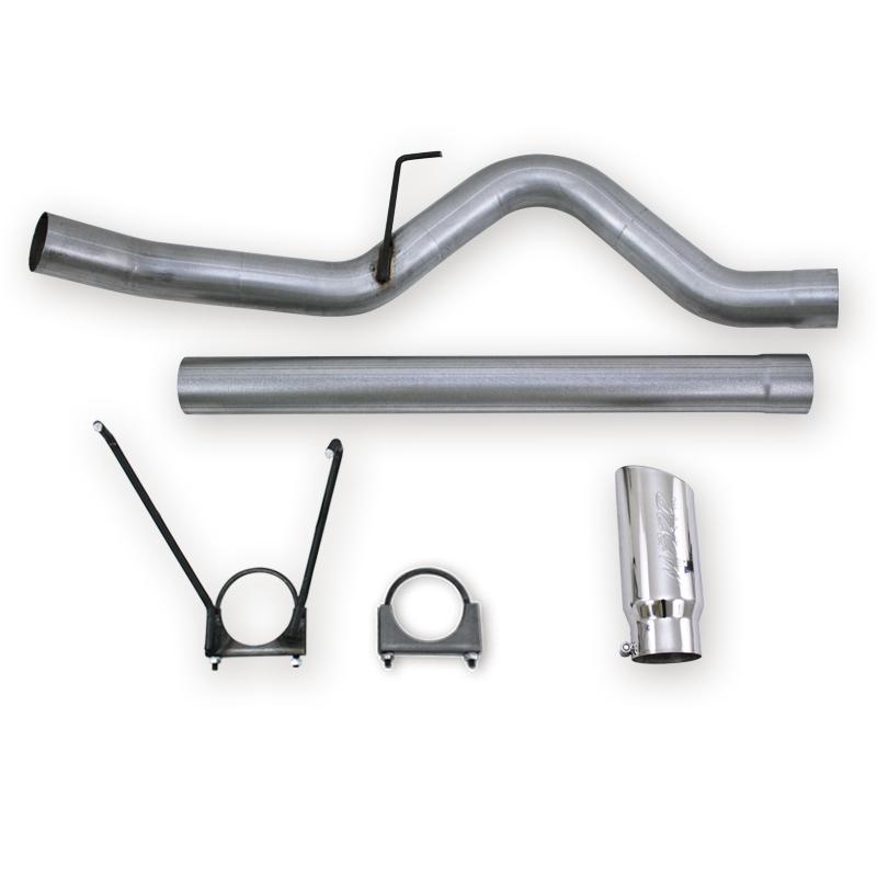 Ram 3500 Performance Exhaust - MBRP - Armor Lite DPF-Back, 4 in. Aluminized Steel, Single Side Exit, 5 in. Tip - `11-`12