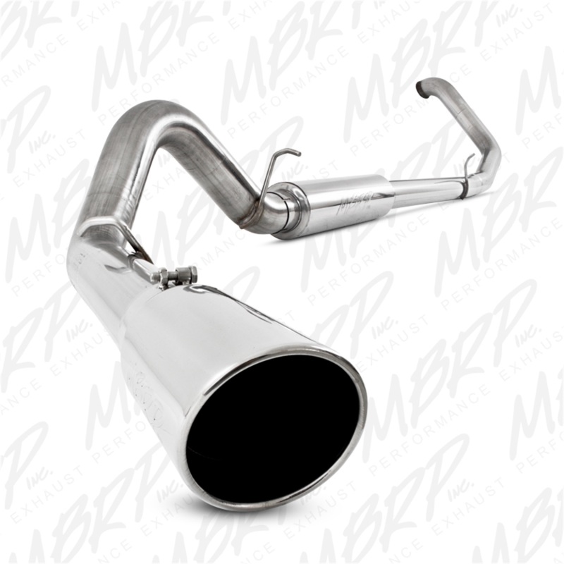 Ford Excursion Performance Exhaust - Single Side Exit - MBRP - Turbo Back, T409 Stainless Steel, Armor Plus Series - `99-`03