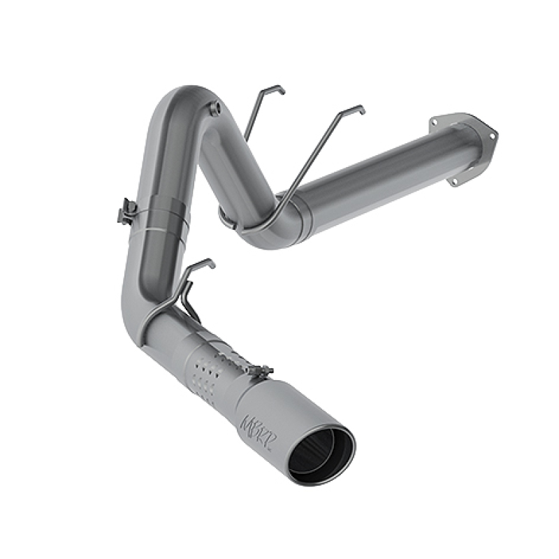 Ford F-450 Performance Exhaust - Single Rear Exit - MBRP - DPF Back, ARMOR PLUS Series, T409 Stainless Steel - `17-`19