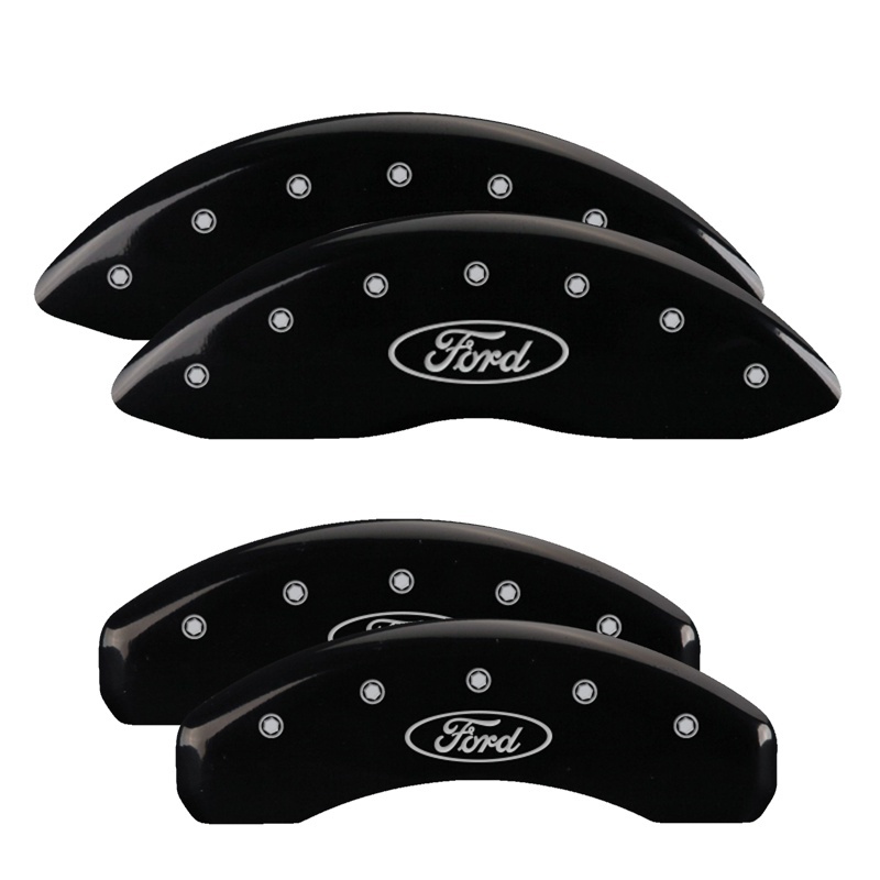 Ford F-150 Caliper Covers - Front + Rear - MGP - Engraved Oval Logo - Black - 2009 Ford F-150 Caliper Covers - Front + Rear - MGP - Engraved Oval Logo - Black - 2009