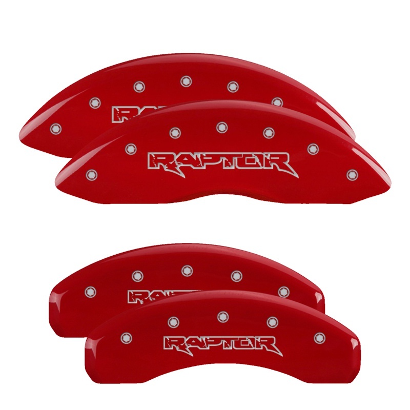 Ford F-150 Caliper Covers - Front + Rear - MGP - Raptor - Red - `10-`11
