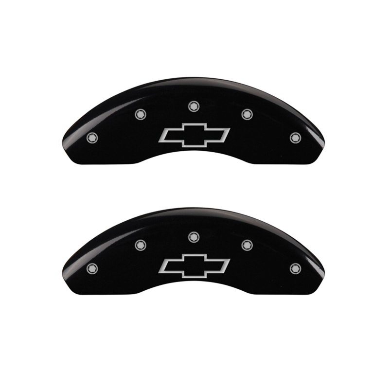 Chevrolet Sonic Caliper Covers - Front - MGP - Engraved Front Bowtie - Black - `12-`20 Chevrolet Sonic Caliper Covers - Front - MGP - Engraved Front Bowtie - Black - `12-`20