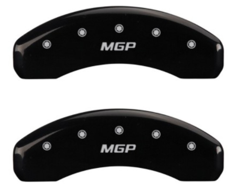 Chevrolet Tahoe Caliper Covers - Rear - MGP - MGP 2 Logo with Silver Characters - Black - `18-`19 Chevrolet Tahoe Caliper Covers - Rear - MGP - MGP 2 Logo with Silver Characters - Black - `18-`19