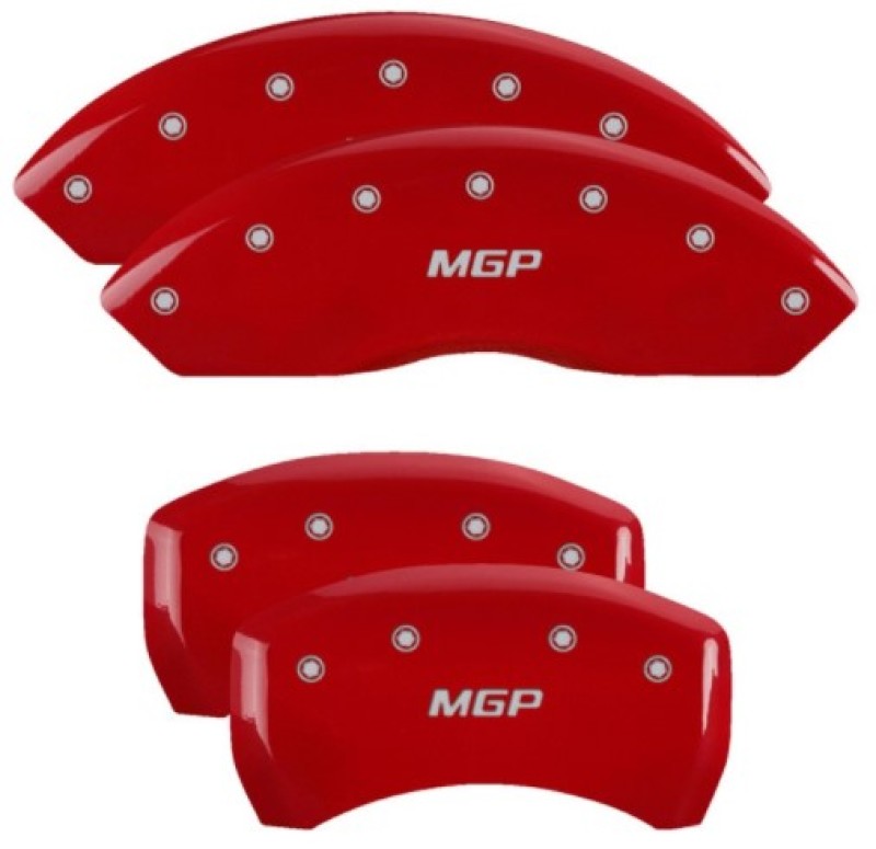 Chevrolet Blazer Caliper Covers - Front + Rear - MGP - Engraved MGP, Silver Characters - Red - `19-`20 Chevrolet Blazer Caliper Covers - Front + Rear - MGP - Engraved MGP, Silver Characters - Red - `19-`20