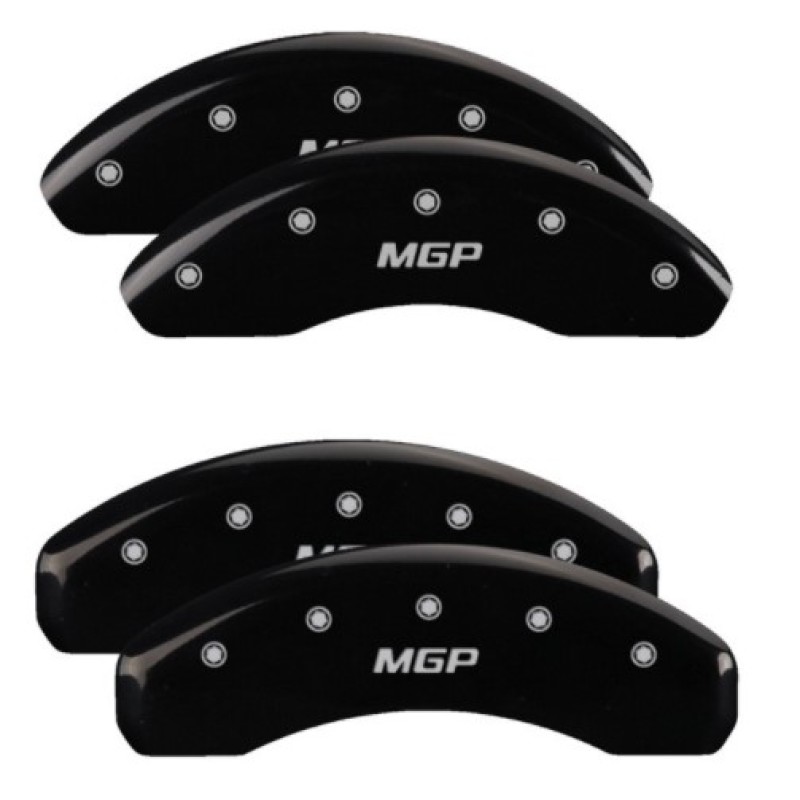 Toyota Prius Caliper Covers - Front + Rear - MGP - Engraved, Silver Characters - Black - `23-`25 Toyota Prius Caliper Covers - Front + Rear - MGP - Engraved, Silver Characters - Black - `23-`25