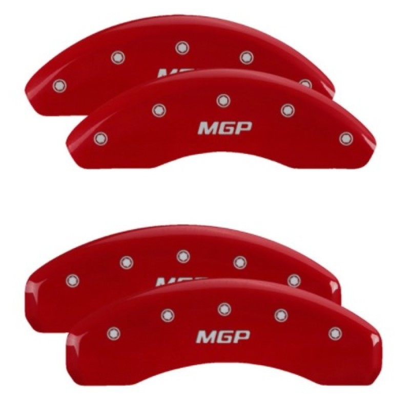 Toyota Prius Caliper Covers - Front + Rear - MGP - Engraved, MGP - Red - `23-`25 Toyota Prius Caliper Covers - Front + Rear - MGP - Engraved, MGP - Red - `23-`25